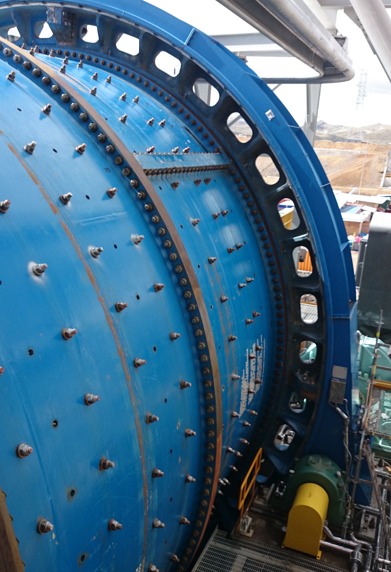 Ball mill in a mineral processing plant