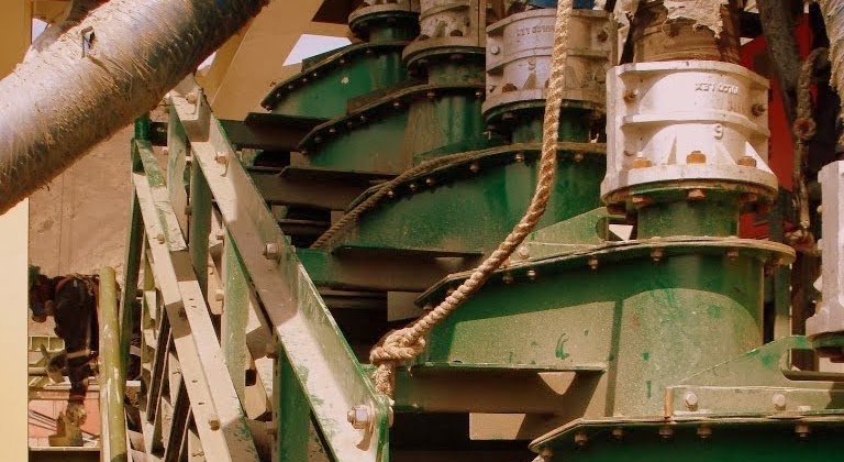 Mineral processing equipment in a plant